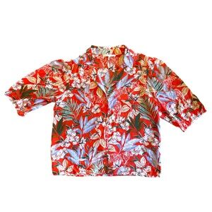 Maje tropical print button down shirt